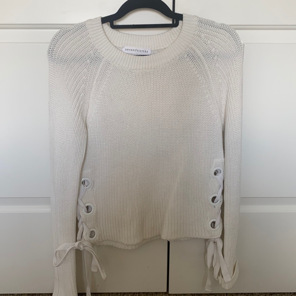 Knit with ties on side